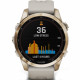 Smart hodinky Garmin Fenix 7S Sapphire Solar, Light Sand Band, Gold Titanium