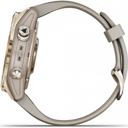 Smart hodinky Garmin Fenix 7S Sapphire Solar, Light Sand Band, Gold Titanium