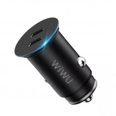 Wiwu Dual Type-C Quick Charge nabíjačka do auta 40 W čierna (PC400)