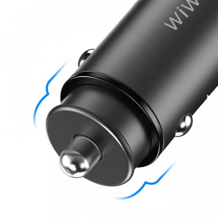 Wiwu Dual Type-C Quick Charge nabíjačka do auta 40 W čierna (PC400)