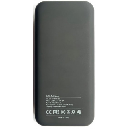 Prídavná batéria Griffin Power Bank 20000mAh čierna