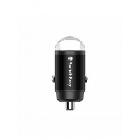 AZP SwitchEasy nabíjačka do auta USB + USB-C PowerBuddy 30W čierna