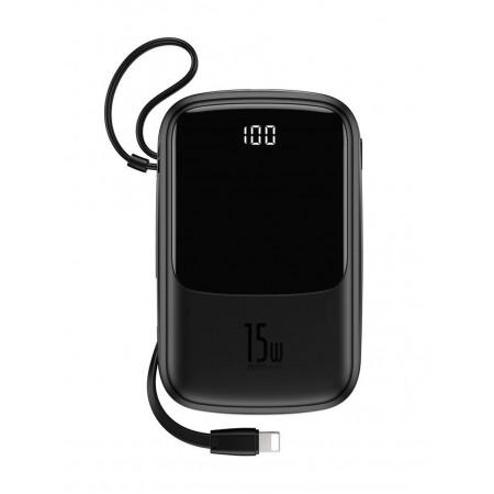 Prídavná batéria Baseus Qpow 10000mAh 15W 3A Čierna