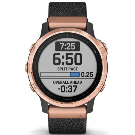 Inteligentné hodinky Garmin Fenix 6S, Heathered Black Nylon Band, Rose Gold