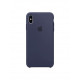 Kryt na iPhone Xs - Apple Silicone Case, Midnight Blue